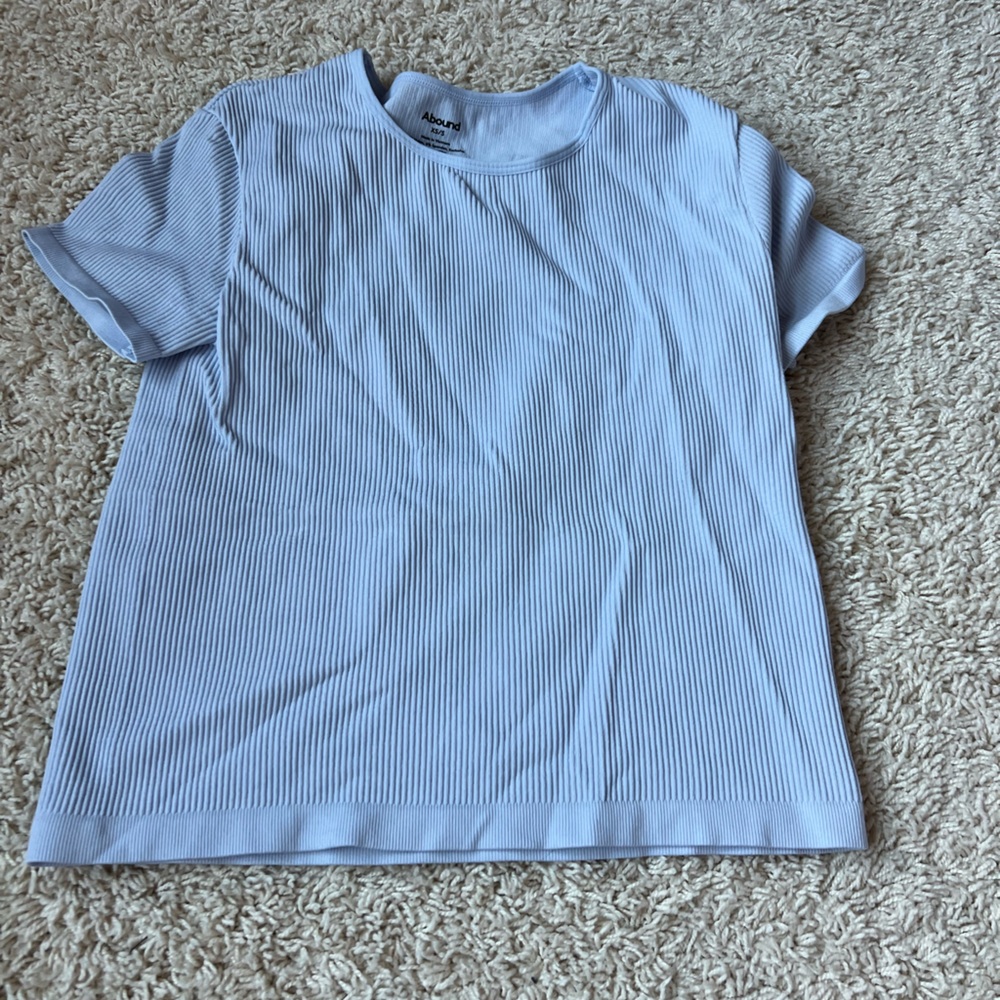 Light Blue Ribbed T-Shirt